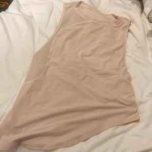 Lululemon asymmetric tank- Butter pink